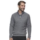 Men's Croft & Barrow&reg; True Comfort Classic-fit Quarter-zip Sweater, Size: Medium, Black