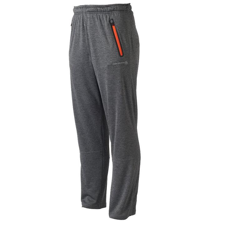 Men's Free Country Birdseye Performance Active Pants, Size: Large, Grey (charcoal)