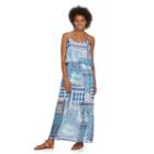 Juniors' Liberty Love Mock-layer Maxi Dress, Girl's, Size: Xs, Blue