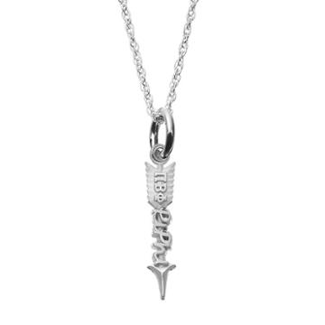 Logoart Sterling Silver Pi Beta Phi Sorority Arrow Pendant Necklace, Women's, Size: 18, Grey