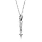 Logoart Sterling Silver Pi Beta Phi Sorority Arrow Pendant Necklace, Women's, Size: 18, Grey