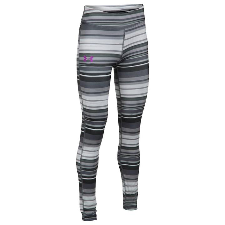 Girls 7-16 Under Armour Heatgear Printed Leggings, Size: Large, Red Overfl