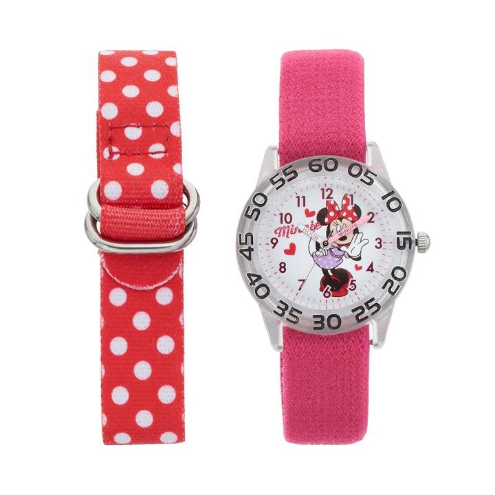 Disney's Minnie Mouse Kids' Time Teacher Watch Set, Girl's, Multicolor