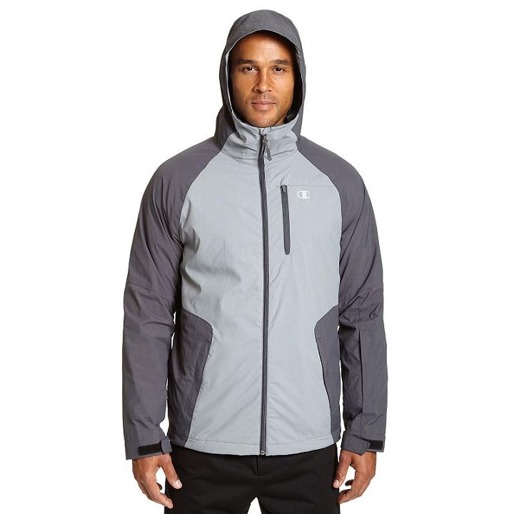 Big & Tall Champion Colorblock 3-in-1 Systems Hooded Jacket, Men's, Size: Xl Tall, Grey