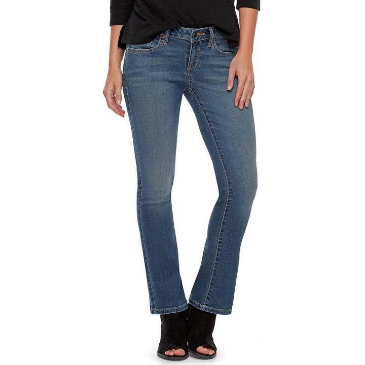 Petite Sonoma Goods For Life&trade; Slim Bootcut Jeans, Women's, Size: 8 Petite, Med Blue