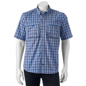 Men's American Outdoors Super Fly Button-down Fishing Shirt, Size: Large, Light Blue