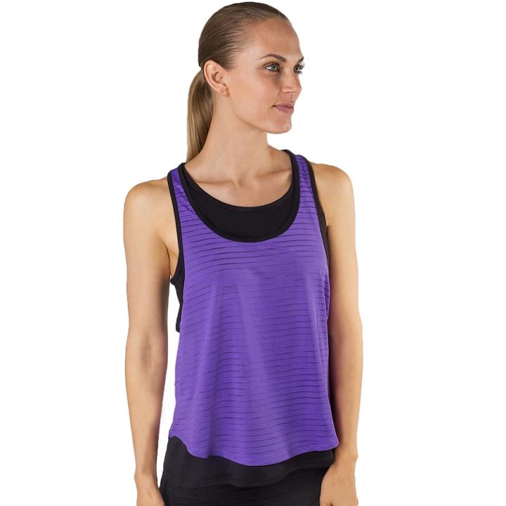 Women's Spalding Double Layer Warrior Mesh Tank, Size: Small, Purple Oth