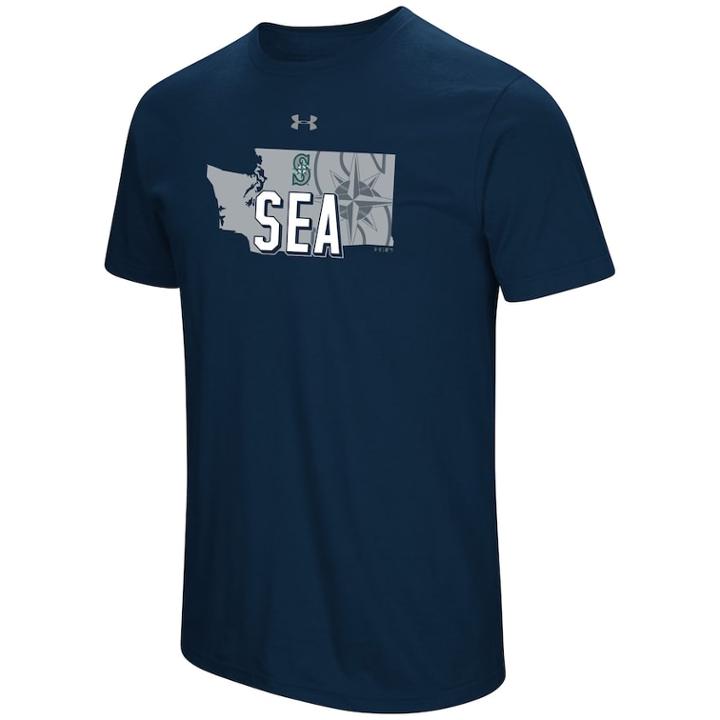 Men's Under Armour Seattle Mariners State Tee, Size: Xxl, Blue (navy)