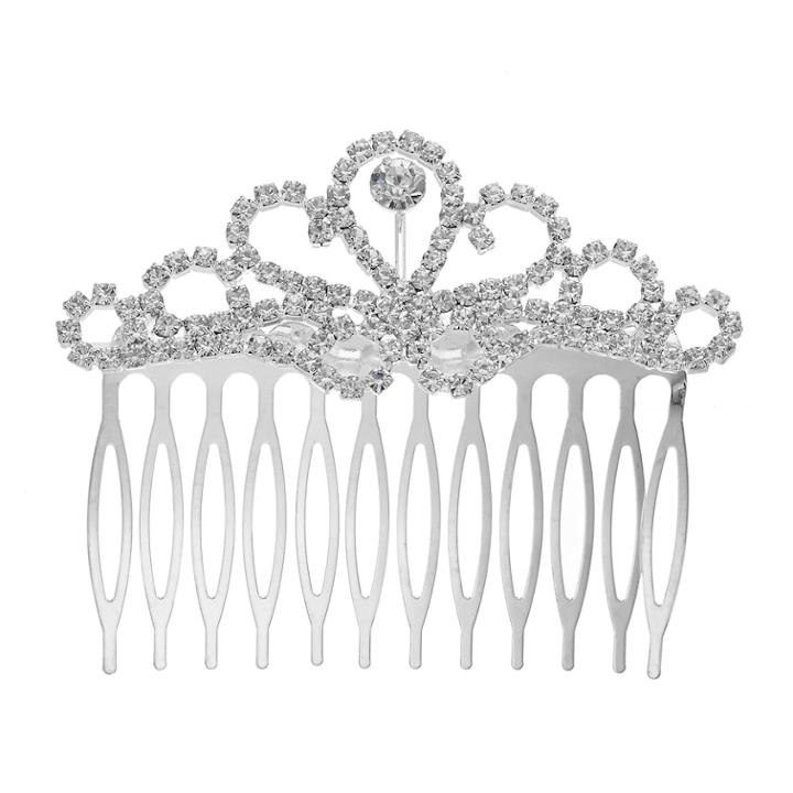 Simulated Crystal Filigree Hair Comb, Women's, Multicolor