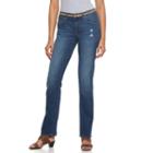 Women's Apt. 9&reg; Modern Fit Straight-leg Jeans, Size: 0, Dark Blue