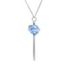 Amore By Simone I. Smith A Sweet Touch Of Hope Platinum Over Silver Crystal Lollipop Pendant, Women's, Size: 18, Blue