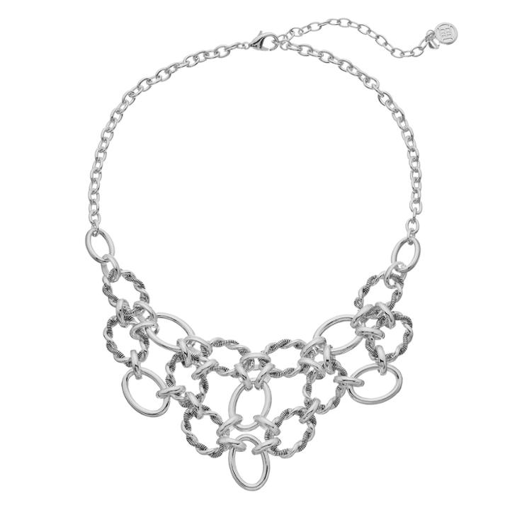 Dana Buchman Twisted Link Statement Necklace, Women's, Silver