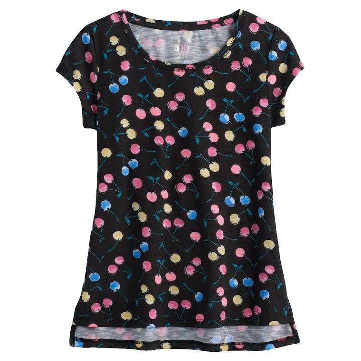 Girls 7-16 & Plus Size So&reg; Core Tee, Size: 20 1/2, Black