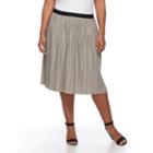 Plus Size Apt. 9&reg; Accordion-pleat Skirt, Women's, Size: 16 W, Grey