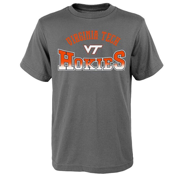 Boys 8-20 Virginia Tech Hokies Fade Tee, Boy's, Size: L(14/16), Grey (charcoal)