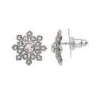 Lc Lauren Conrad Snowflake Nickel Free Button Stud Earrings, Women's, Silver