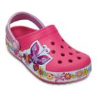 Crocs Crocband Butterfly Girls' Clogs, Girl's, Size: 3, Pink