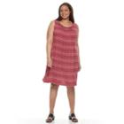 Croft & Barrow, Plus Size &reg; Pintuck Fit & Flare Dress, Women's, Size: 3xl, Med Red