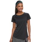 Women's Tek Gear&reg; Mesh Back Base Layer Tee, Size: Medium, Black