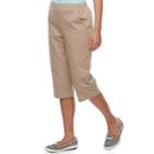 Petite Croft & Barrow&reg; Embellished-hem Capris, Women's, Size: 16 Petite, Med Beige