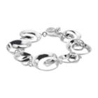 Dana Buchman Polished Swirl Link Bracelet, Women's, Silver