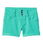 Girls Plus Size So&reg; Braided Belt Loop High-waist Shorts, Girl's, Size: 14 1/2, Turquoise/blue (turq/aqua)