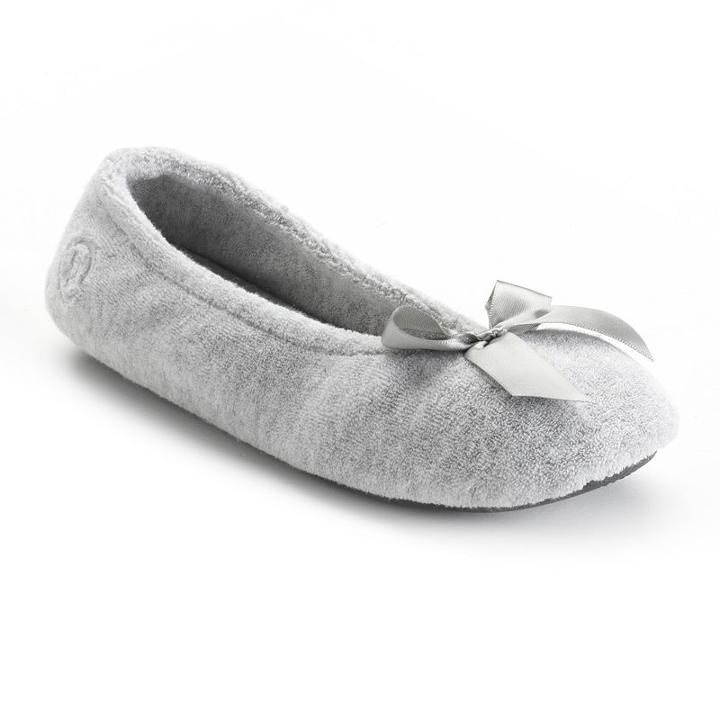 Isotoner Women's Ballet Slippers, Size: Small, Dark Grey