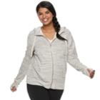 Juniors' Plus Size So&reg; Zip-up Hoodie, Teens, Size: 3xl, Black