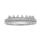 Sterling Silver 1/10-ct. T.w. Diamond Ring, Women's, Size: 8, White