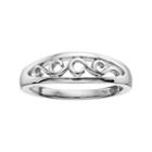 She Sterling Silver Openwork Scroll Ring, Women's, Size: 6, Grey