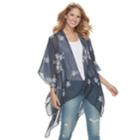 Women's Sonoma Goods For Life&trade; Embroidered Floral Kimono, Blue (navy)