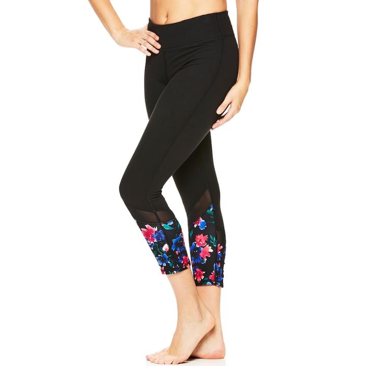 Women's Gaiam Om Lux Yoga High-waisted Capri Leggings, Size: Xs, Oxford