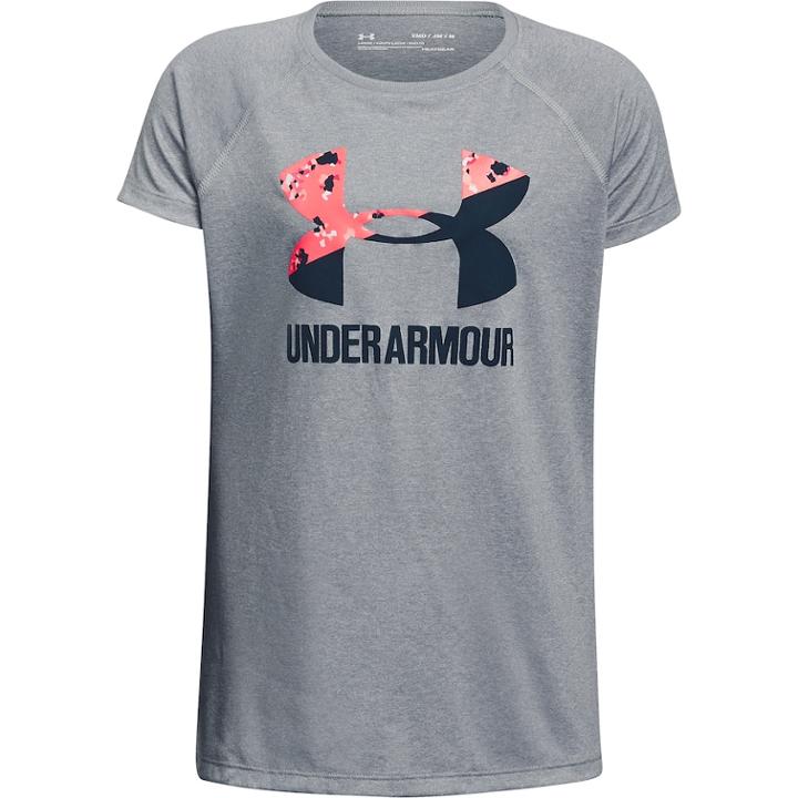 Girls 7-16 Under Armour Big Logo Tee, Size: Small, Silver