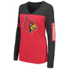 Women's Campus Heritage Louisville Cardinals Distressed Graphic Tee, Size: Large, Med Red