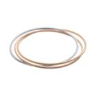 Elegante 18k Gold Over Brass Tri-tone Bangle Bracelet, Women's, Multicolor