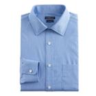 Men's Croft & Barrow&reg; Regular-fit Checked Easy-care Spread-collar Dress Shirt, Size: 17.5-32/33, Blue (navy)