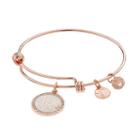 Love This Life Crystal Mom Charm Bangle Bracelet, Women's, Size: 8.25, Pink