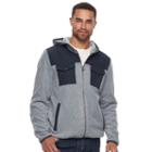 Big & Tall Levi's&reg; Fleece Mixed Media Hooded Jacket, Men's, Size: Large, Blue (navy)