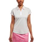 Women's Pebble Beach Heathered Short Sleeve Golf Polo, Size: Xl, Med Grey