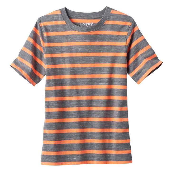 Boys 4-10 Jumping Beans&reg; Slubbed Stripe Tee, Boy's, Size: 6, Lt Orange