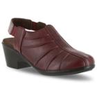 Easy Street Manner Women's Slingback Clogs, Size: 8 Ww, Dark Red
