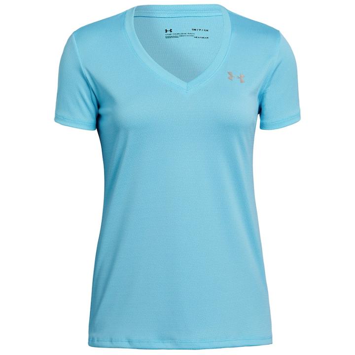 Women's Under Armour Tech Ticker Short Sleeve Tee, Size: Small, Turquoise/blue (turq/aqua)