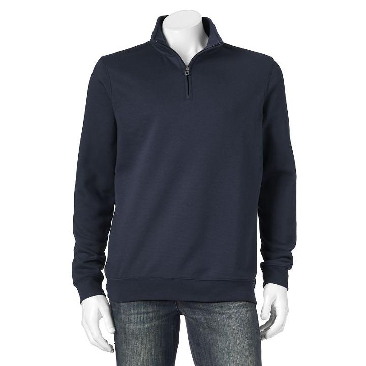 Big & Tall Croft & Barrow&reg; Classic-fit Fleece Quarter-zip Pullover, Men's, Size: 3xl Tall, Blue