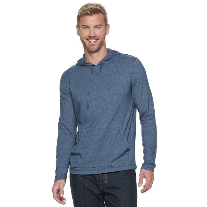 Men's Sonoma Goods For Life&trade; Modern-fit Supersoft Hoodie Tee, Size: Small, Dark Blue