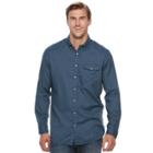 Men's Sonoma Goods For Life&trade; Modern-fit Flexwear Stretch Flannel Button-down Shirt, Size: L Tall, Dark Blue