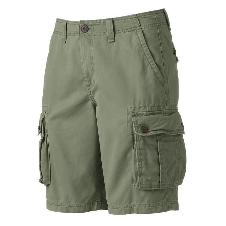 Men's Urban Pipeline&reg; Twill Cargo Shorts, Size: 38, Med Green