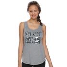Juniors' So&reg; Active Racerback Graphic Tank, Teens, Size: Xs, Med Grey