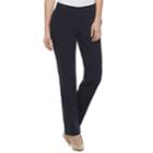 Women's Apt. 9&reg; Torie Curvy Straight-leg Dress Pants, Size: 16 Short, Dark Blue