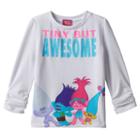 Girls 4-6x Dreamworks Trolls Poppy, Guy Diamond & Smidge Tiny But Awesome Top, Girl's, Size: 6, White