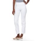 Petite Dana Buchman Slimming Solution Classic Fit Dress Pants, Women's, Size: L Petite, White